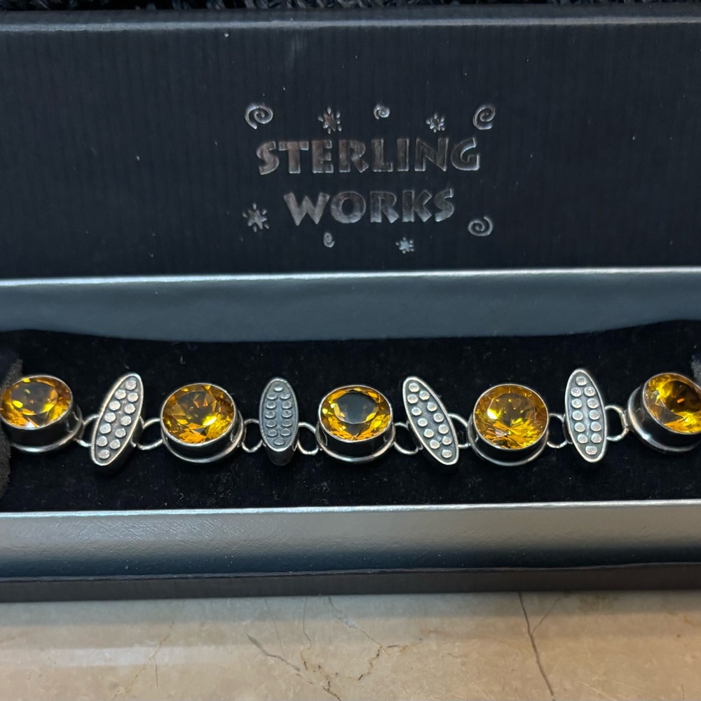 Sterling Works Topaz and Silver Bracelet